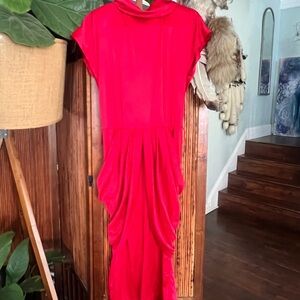 Elegant Vintage Red Women's Dress